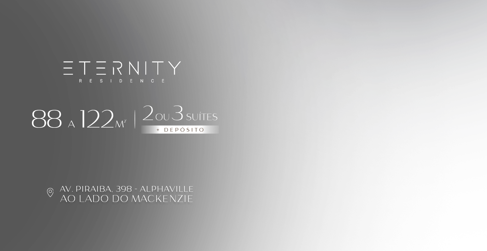 Fachada do Eternity Alphaville — apartamentos de alto padrão com 2 ou 3 suítes